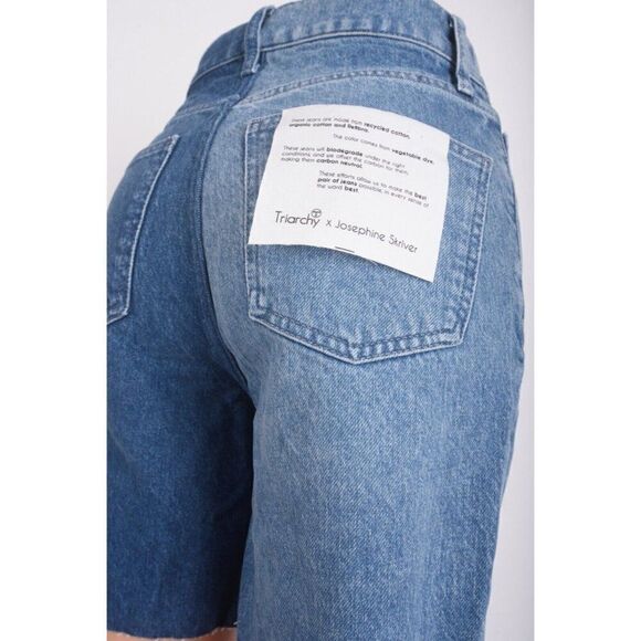 Triarchy Josephine Skriver Two Tone Denim Short Indigo M EU 29 JSXT002 New - Picture 5 of 8